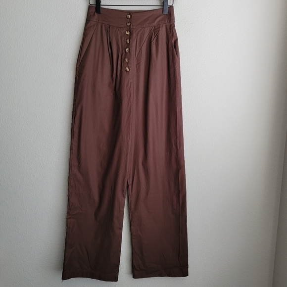 Reformation Roz Pant in Cafe size 0 NWT - Picture 4 of 10